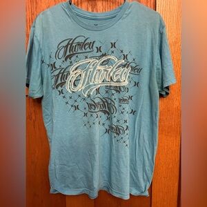 Hurley Men's Teal Graphic Tee
